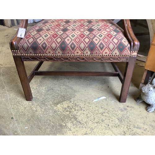 132 - A 19th century Gainsborough armchair, width 70cm, depth 76cm, height 95cm