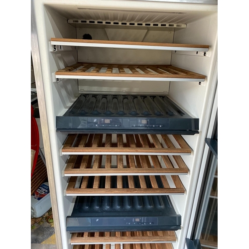 156 - A Miele free standing wine storage fridge, (Pat tested), width 65cm, depth 66cm, height 184cm