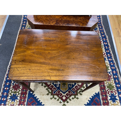 169 - A George III mahogany side table fitted drawer width 71cm, depth 46cm, height 70cm.