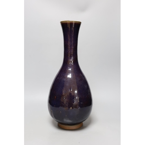 279 - A Chinese aubergine glaze large bottle vase, 46cm