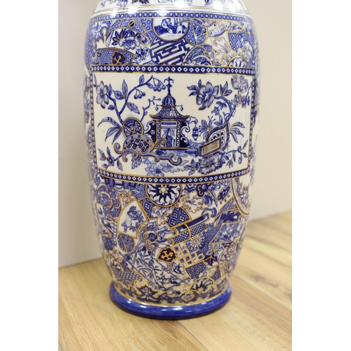 306 - A Large Rorstrand chinoiserie baluster vase, 70cm tall