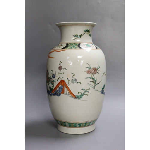 335 - A 20th century Chinese famille rose vase, 33cm