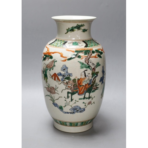 335 - A 20th century Chinese famille rose vase, 33cm