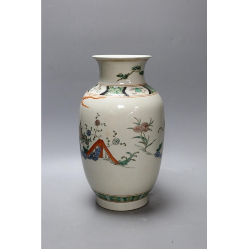 335 - A 20th century Chinese famille rose vase, 33cm