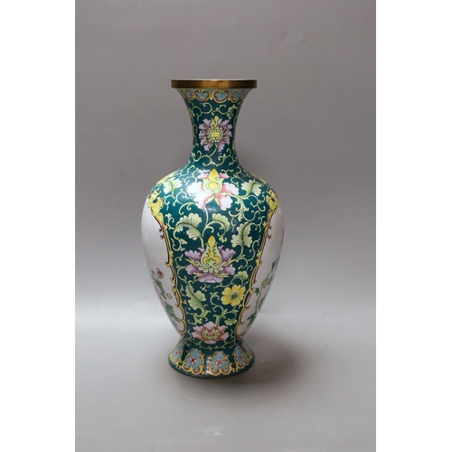 345 - A Chinese Guangzhou enamel vase, 32cm