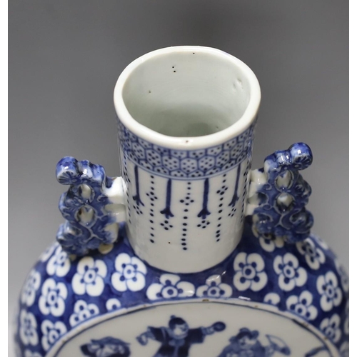 380 - A 19th century Chinese blue and white moonflask, 30.5cm high