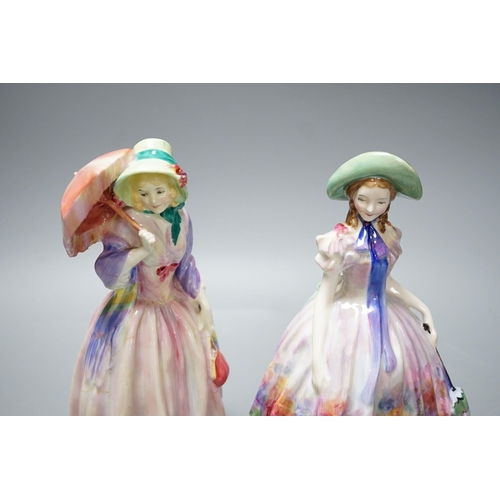 426 - A Royal Doulton figurine: Reg No753474, Miss Demure and an Easter Day figurine: HN 2039, together wi... 