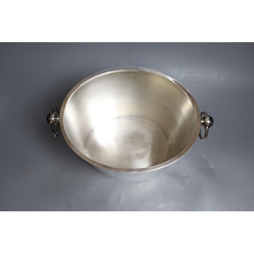 453 - A Christofle plated wine cooler