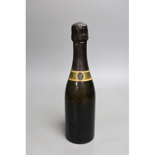 458 - A half bottle of Ernest Irroy champagne with a Union Jack flag