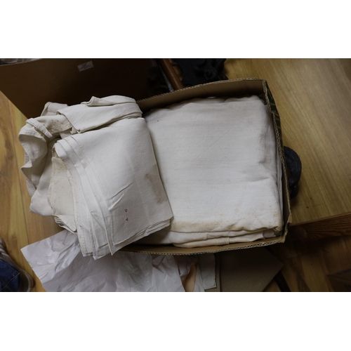 466 - A box of eight French Provincial sheets