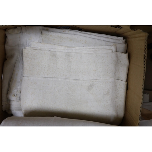 466 - A box of eight French Provincial sheets