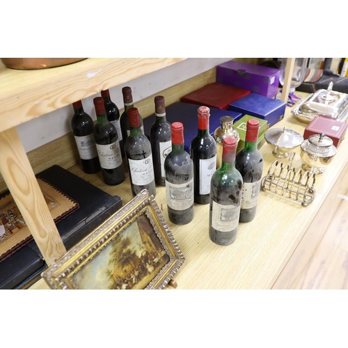 482 - Ten bottles of assorted Chateau wines; Ch. Ducluzeau, 1978 (3)Ch. Mazeris, 1988 (top of cap broken)C... 