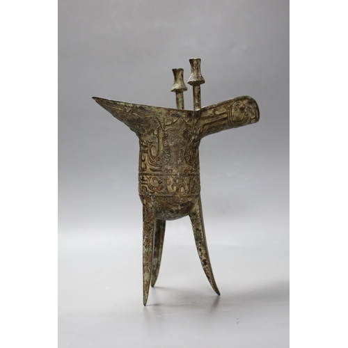 506 - An Archaistic Chinese bronze ritual vessel, 29cm