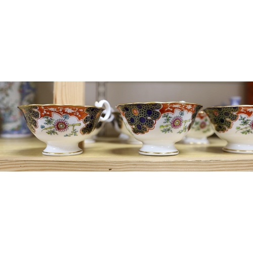 508 - Nine 19th century English porcelain teacups