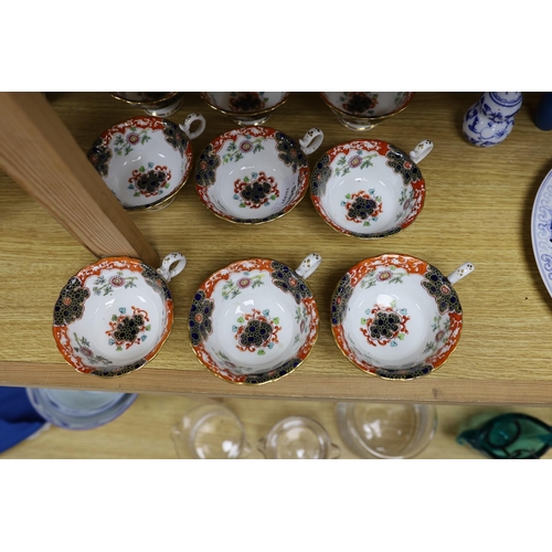 508 - Nine 19th century English porcelain teacups