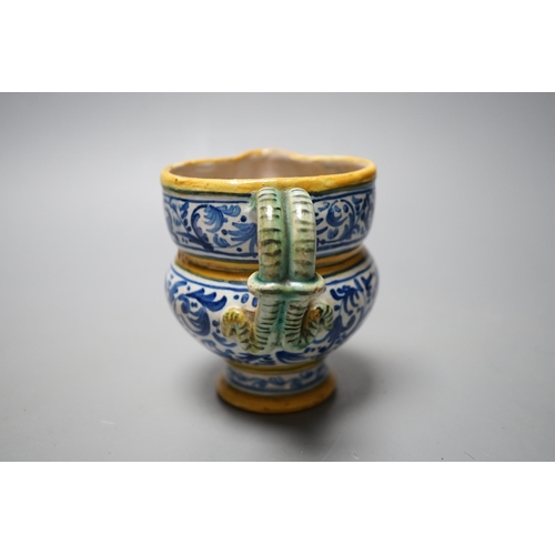 540 - An 18th / 19th century miniature Italian maiolica jug, 9.5cm