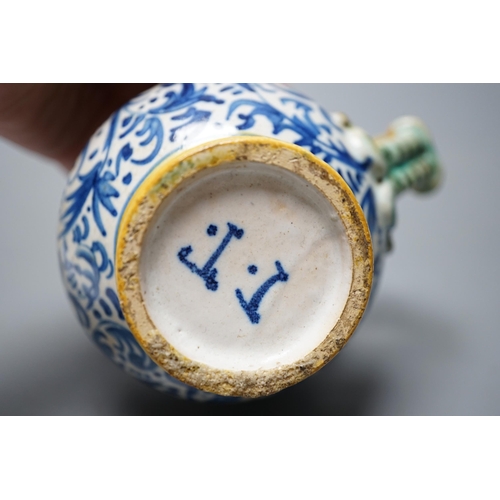 540 - An 18th / 19th century miniature Italian maiolica jug, 9.5cm