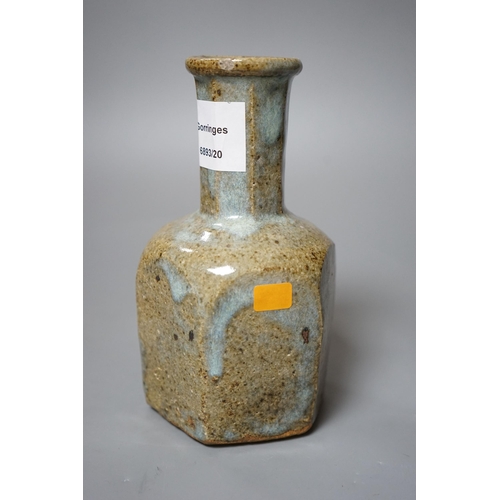 543 - § § William Marshall (19232007) for Leach St Ives pottery, an olive green and pale blue glazed hexa... 