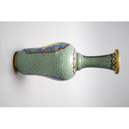 545 - A small Chinese cloisonné enamel vase, 15.5cm