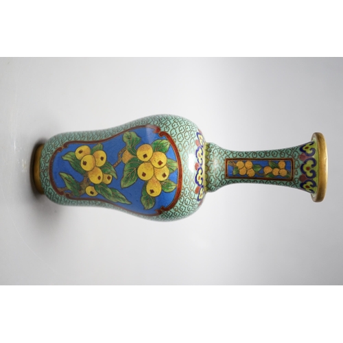 545 - A small Chinese cloisonné enamel vase, 15.5cm