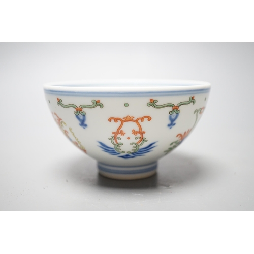 555 - A Chinese doucai bowl, 10cm diameter