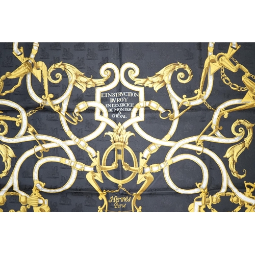 606 - H.dOrigny for Hermes, an Antoine De Pluvinel scarf