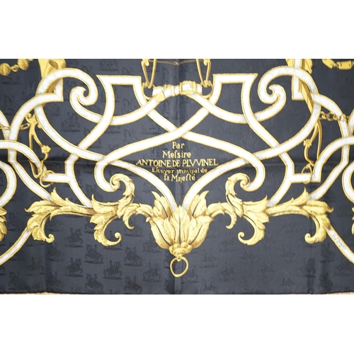 606 - H.dOrigny for Hermes, an Antoine De Pluvinel scarf