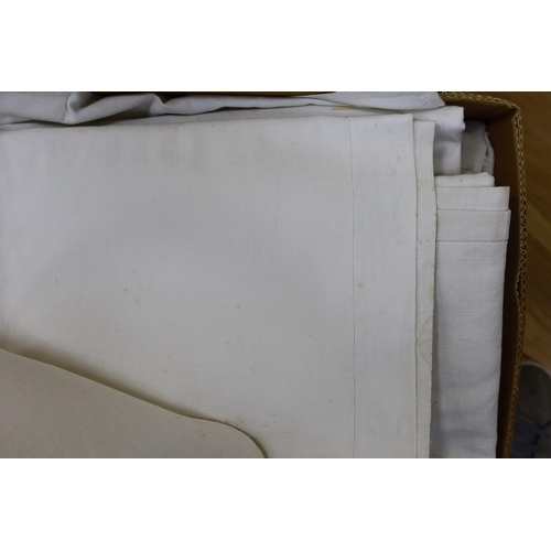 613 - A box of eight French Provincial sheets