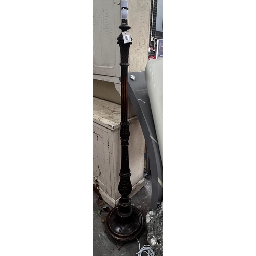 1003 - A Victorian style carved giltwood standard lamp, height 160cm