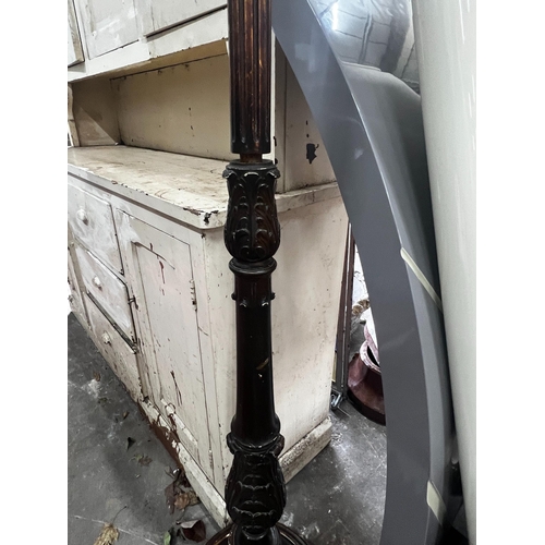 1003 - A Victorian style carved giltwood standard lamp, height 160cm