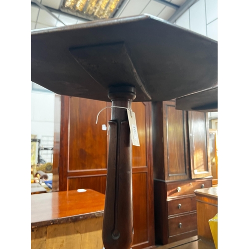 1059 - A pair of early Victorian and later mahogany octagonal wine tables, width 38cm, height 77cm