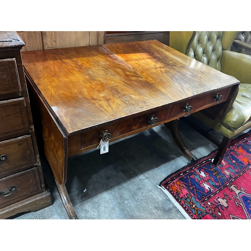 1060 - A Regency mahogany sofa table, width 99cm, depth 71cm, height 70cm