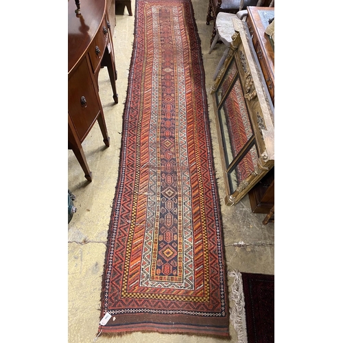 1044 - A Turkish polychrome wool runner, 420 x 80cm