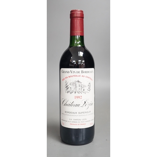 1297 - Ten bottles of Chateau Lezin - Bordeaux Superieur, 1992