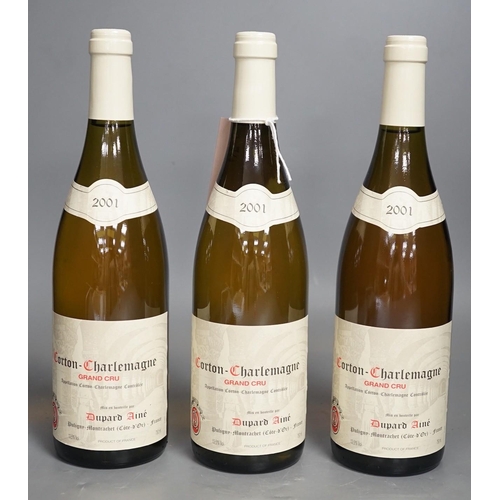 1324 - Three bottles of Dupard-Aine Corton Charlemagne Grand Cru, 2001