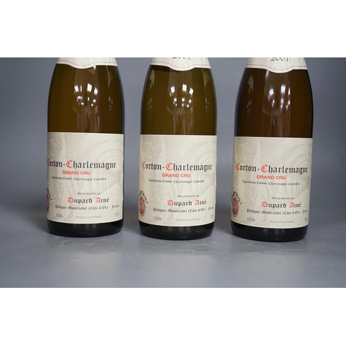 1324 - Three bottles of Dupard-Aine Corton Charlemagne Grand Cru, 2001