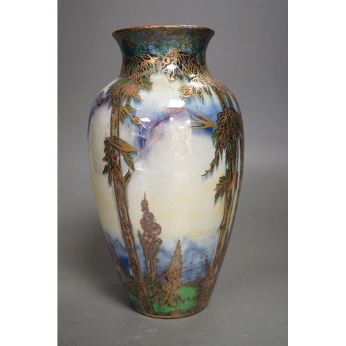 1330 - A Royal Worcester Crown Ware, lustre vase, CW.102, 20cm high