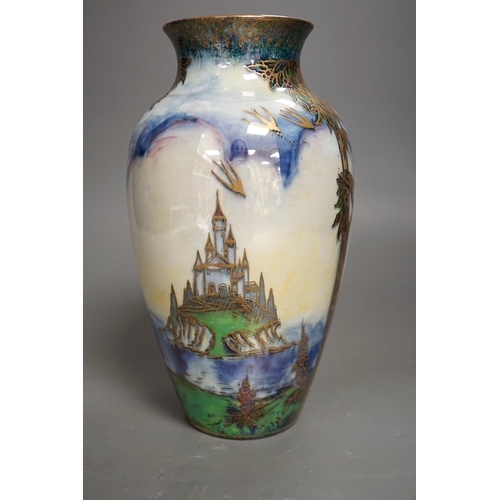 1330 - A Royal Worcester Crown Ware, lustre vase, CW.102, 20cm high