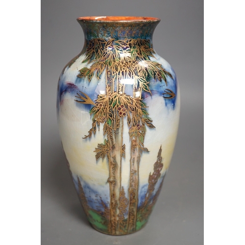 1330 - A Royal Worcester Crown Ware, lustre vase, CW.102, 20cm high