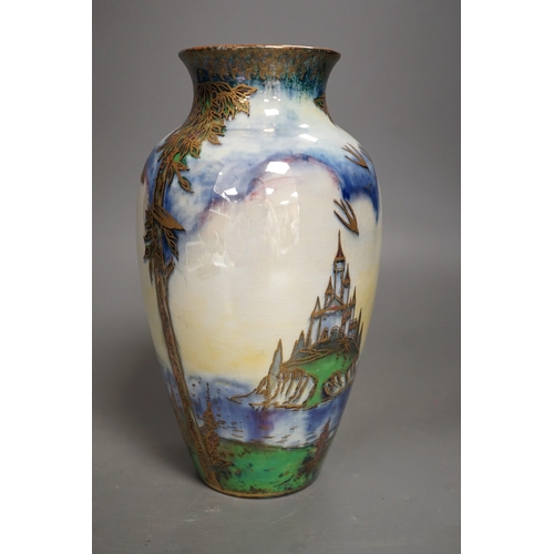 1330 - A Royal Worcester Crown Ware, lustre vase, CW.102, 20cm high