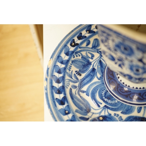 1336 - An assortment of Chinese porcelain tin-glazed earthenware charger and a Delft vase