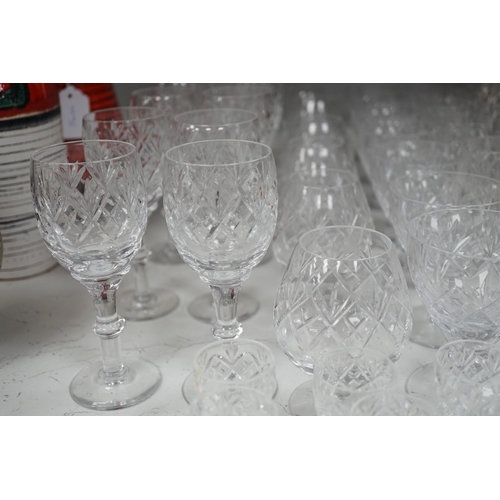 1349 - A collection of  Royal Doulton glassware, to include: wine glasses, brandy balloons, etc.