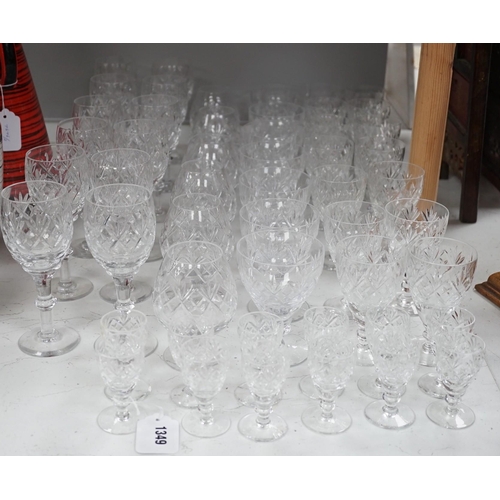 1349 - A collection of  Royal Doulton glassware, to include: wine glasses, brandy balloons, etc.