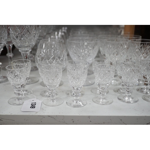 1349 - A collection of  Royal Doulton glassware, to include: wine glasses, brandy balloons, etc.