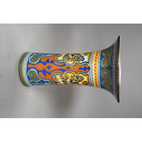 1395 - A Gouda pottery vase, 26cm