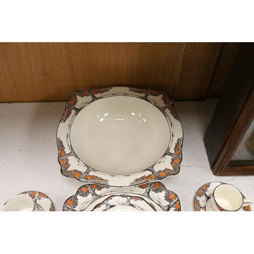 1403 - A Crown Ducal part tea and coffee set of orange tree pattern