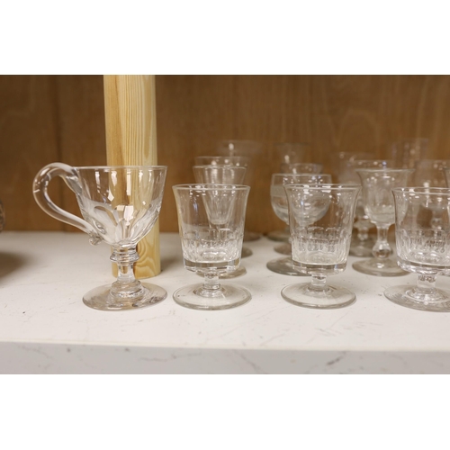 1442 - A selection of Victorian and later glassware