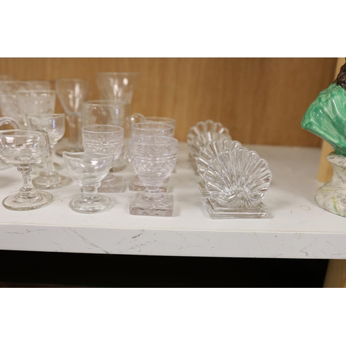 1442 - A selection of Victorian and later glassware