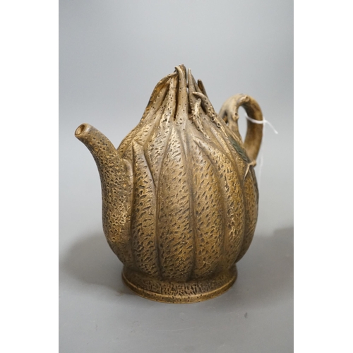 1479 - A Chinese Yixing Buddha's hand teapot, 19cms high