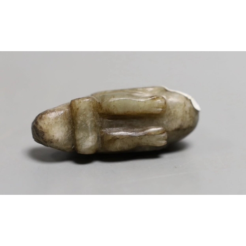 1499 - A Chinese Song style jade of a Beijing duck